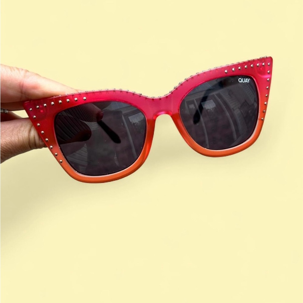 Quay Australia Vibrant Red and Orange Sunglasses